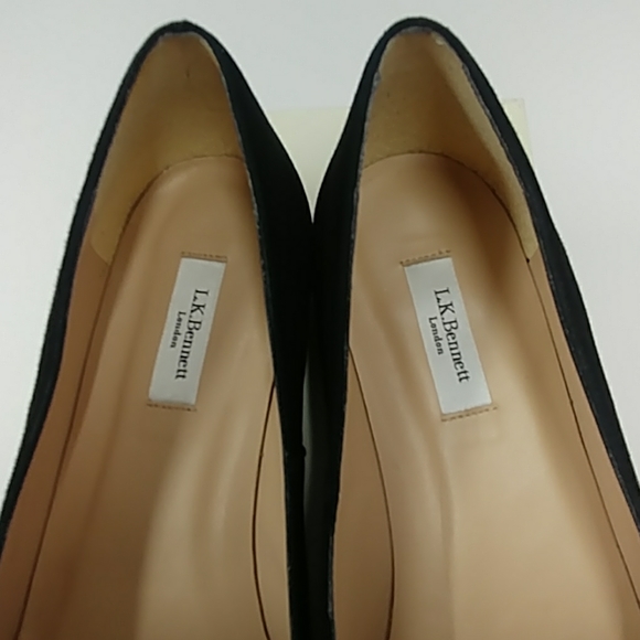 L.k.Bennett Taylor Black Suede Size 40(US 9.5)M - Picture 3 of 8
